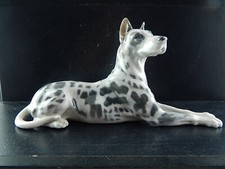 VINTAGE ROYAL COPENHAGEN AUTENTICA STATUINA PORCELLANA ALANO ARLECCHINO SEDUTO