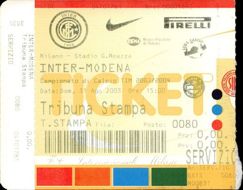 Biglietto tribuna stampa - biglietto,