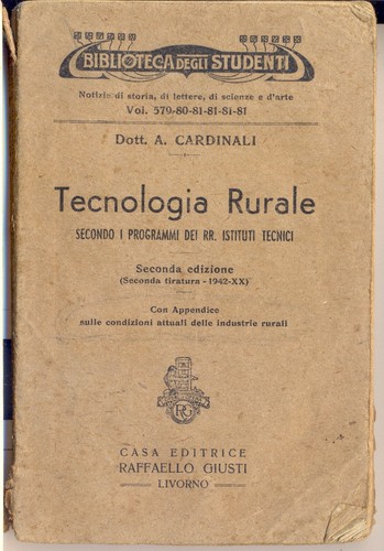 Tecnologia rurale 1942 - tecnologia,