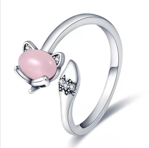 Anello regolabile gatto pietra