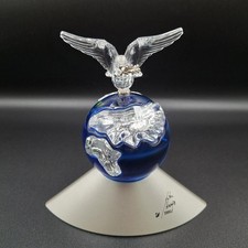 Cristallo Swarovski Anton Hirzinger Colomba Mondo Pace Blu Globo Millennio 2000