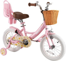 Fruit Bicicletta per Bambina 12 14 16 Pollici per Età 2-7 Anni, Con Rotelle, Bic