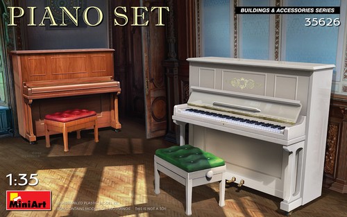Piano set pianoforti diorama - set,