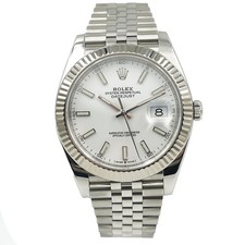 Rolex Datejust 126334 41 mm quadrante bianco '20 B&P scanalato giubileo