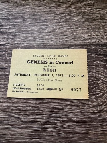 Biglietto 1973 genesis - biglietto, 12/1