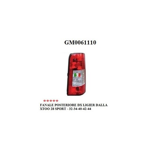 Fanale posteriore destro lato - posteriore,