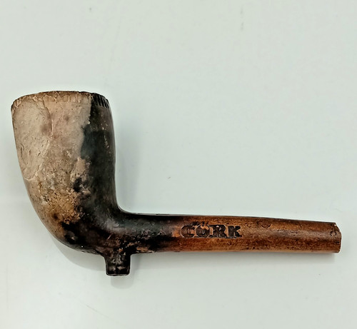Antique irish clay pipe cork - irish,