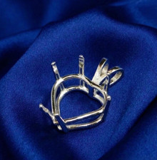 Lunetta ciondolo cuore argento