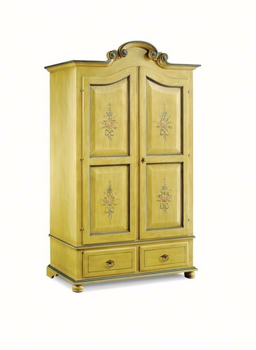Armadio decorato bicolore - armadio,
