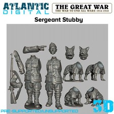 The Great War - Sergeant Stubby 3 pezzi 28mm DA DIPINGERE - NO BASI