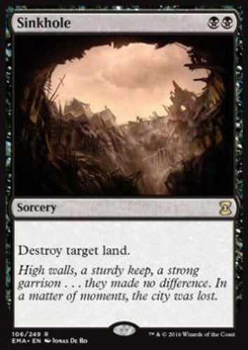 Mtg sinkhole foil exc - mtg,
