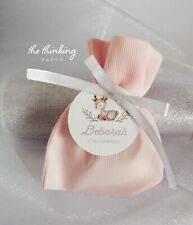 Tag rotondo per bomboniere da Battesimo, sacchetti e scatole porta confetti 