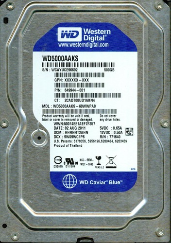 Wd5000aaks 60wwpa0 hhrnht2ahn - wd5000aaks-60wwpa0,,