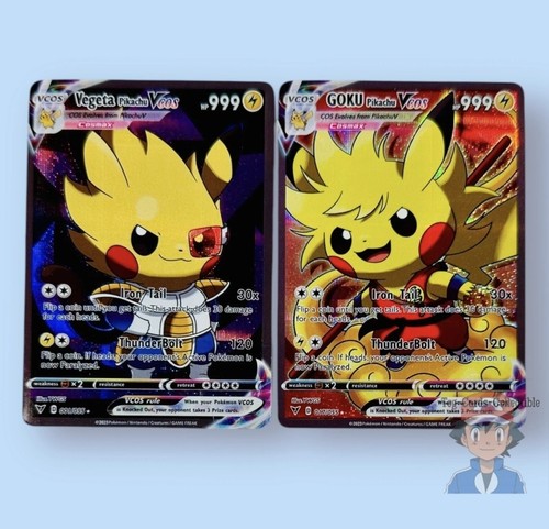 Carta pikachu goku vegeta - goku, +