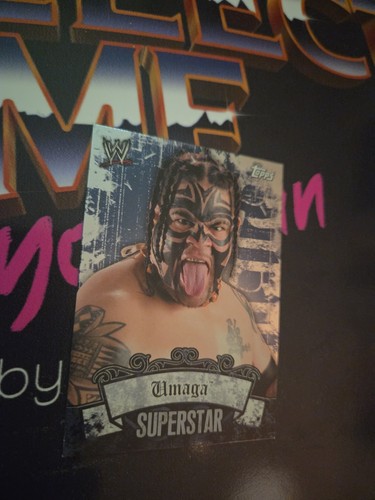 Topps wwe wwf - umaga, superstar