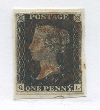 1840 Penny Black QL used with