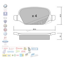 KIT PASTIGLIE FRENO POSTERIORI