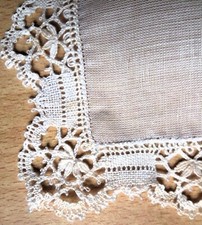 prezioso FAZZOLETTINO FAZZOLETTO ANTICO-CERIMONIA MATRIMONIO BATTESIMO COMUNIONE