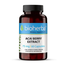 Estratto di bacche di Acai - Forte antiossidante, Bioherba, 75 mg, 60 capsule
