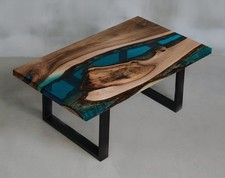 Tavolino Resina Epossidica Blu