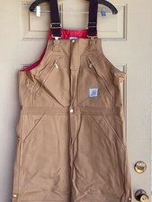 Trapunta Biberall Vintage NOS Carhartt Duck Zip-to-Vita Foderata-32 X 28-R38 BRN-USA Made