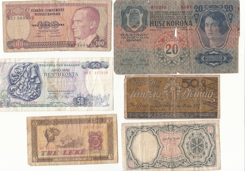 Lotto banconote mondiali - di,