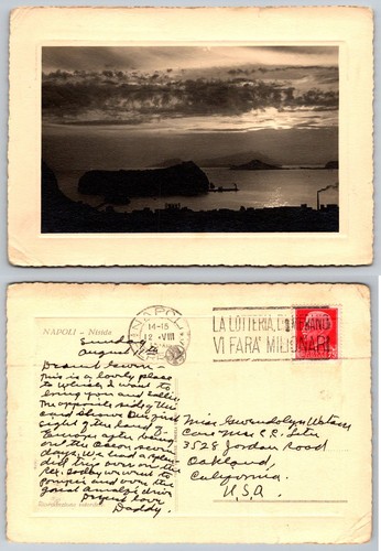 Cartolina epoca rppc napoli - rppc,