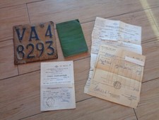 MV AGUSTA TARGA VARESE E DOCUMENTI PER MOTO D'EPOCA 1956 USO COLLEZIONE