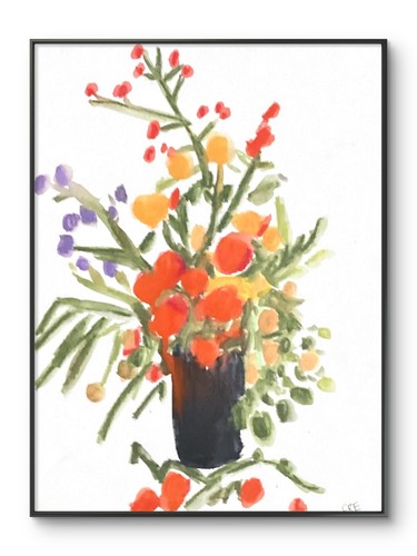 Fiori arancioni originali - , in