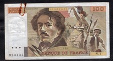 100 Francs Delacroix 1978 Etat