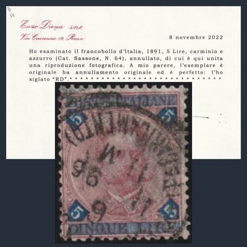 Italia regno 1891 umberto - umberto, lire