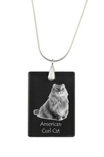 Gatto riccio americano collana di cristallo con gatto Art-Dog