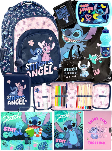 Zaino scuola lilo stitch set - scuola,