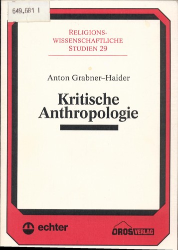 Kritische anthropologie - kritische,