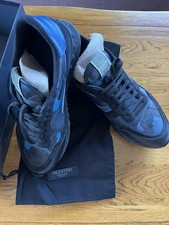 VALENTINO GARAVANI Sneaker Uomo Taglia 9.5/44 Rockstud Camouflage Bluette/Nero