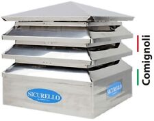 Cappello Fumaiolo Comignolo Mod. Sicurello x Canne Fumarie Con Base Rettangolare