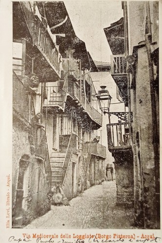 Cartolina via medievale - cartolina,