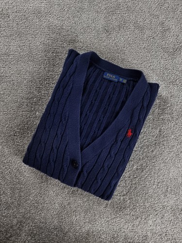 Cardigan cable knit polo - cardigan,