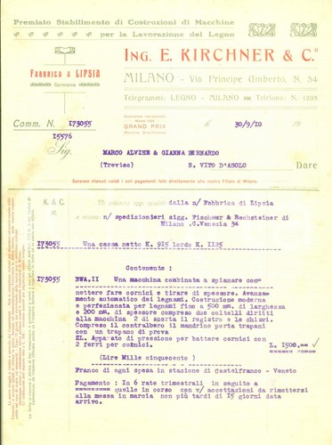 1910 milano ing - milano, ing.