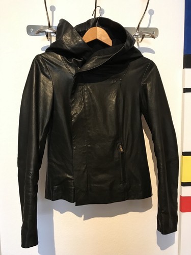 Giacca pelle nera con - giacca,
