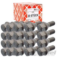 20x Febi Viti per Ruote Acciaio Cerchi IN Lega Adatto A Fiat Grande Punto Linea