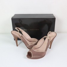 SCARPE DECOLTE DONNA PAULA MENDEZ 39 RASO TORTORA COME NUOVE