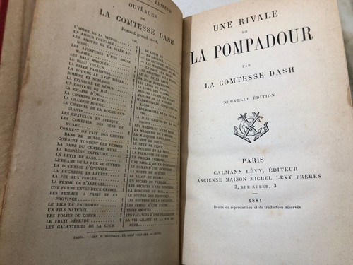 Antico libro comtesse dash une - comtesse,
