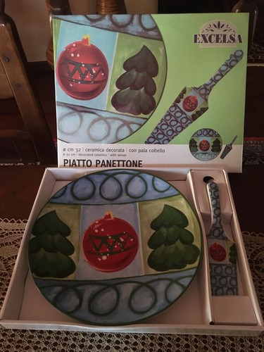 Piatto panettone natalizio - piatto,