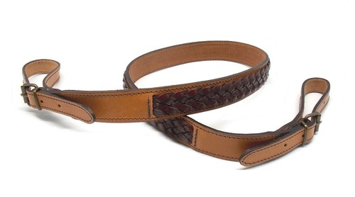 Bretella cuoio naturale con