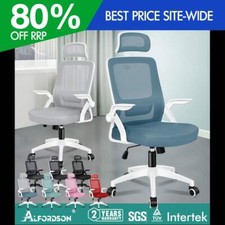 ALFORDSON Sedia da Ufficio in Rete Sedile per Computer Lavoro Esecutivo Gaming