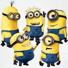 5 Minions adesivo da parete