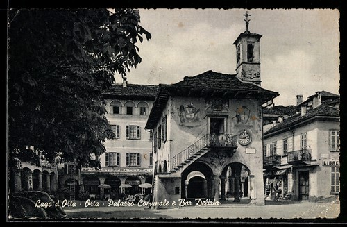 Cartolina orta lago - cartolina, orta,