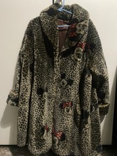 Giacca vintage Disney leopardata – Faux fur Mickey & Minnie – Made in France