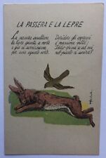 Cartolina pubblicitaria passera lepre associazione Cardinal Ferrari firmata T8